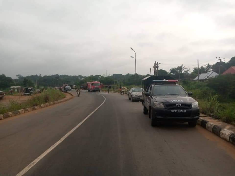 One Dies As Truck Loaded With Petroleum Product Crashes At Ezu Agulu Lake Bridge