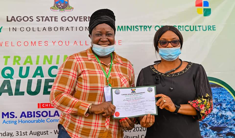 BENEFICIARIES HAIL LAGOS FIRST LADY FOR SPONSORING TRAINING ON AQUACULTURE