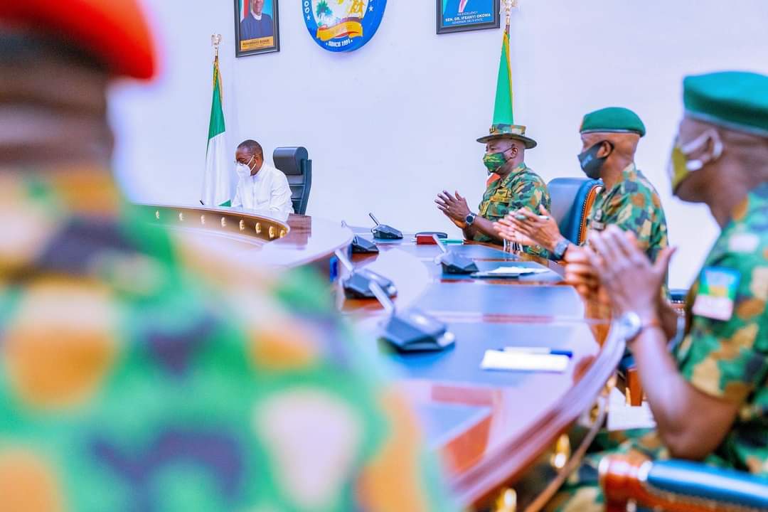 Okowa Pledges Partnership With Military