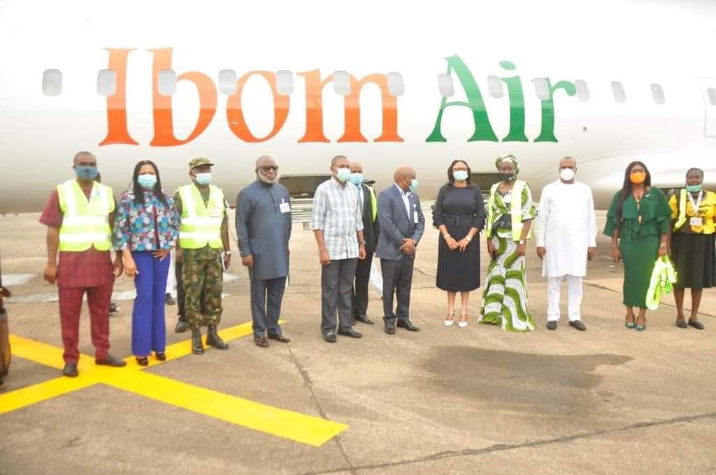 GOVERNOR UGUANYI, OTHERS EXCITED AS IBOM AIR COMMENCES ENUGU FLIGHT OPERATIONS