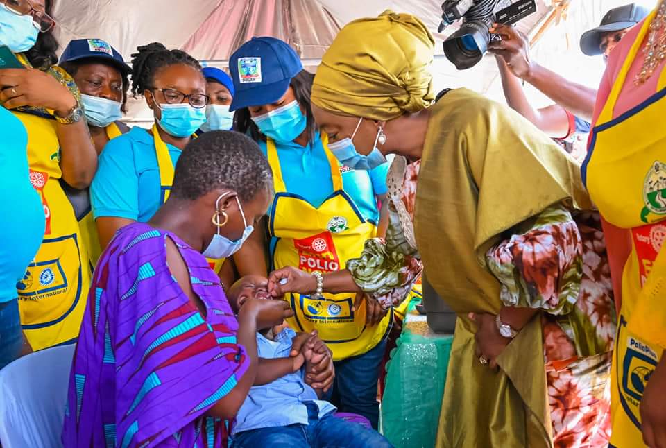 LAGOS FIRST LADY FLAGS OFF POLIO VACCINATION FOR CHILDREN IN FIVE LGAs