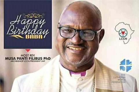 Governor Fintiri Rejoices With Archbishop Filibus @61Adamawa State