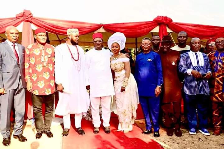 GOVERNOR UMAHI ATTENDS THE TRADITIONAL MARRIAGE OF HIS PERSONAL ASSISTANT, JANEY NNENNA UMAHI AT AGUGWU-UMUNAGA UBURU.