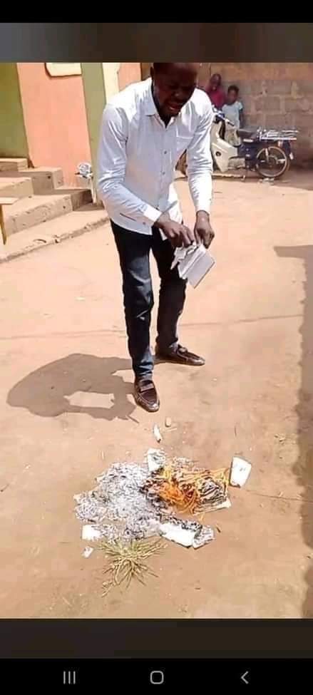Man burns Bible after healing challenge with a pastor went wrong!