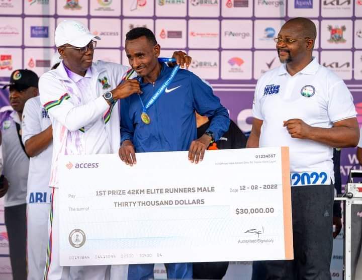 Ethiopian nationals win $60,000 first prize in Lagos City Marathon, as Sanwo-Olu races with athletes