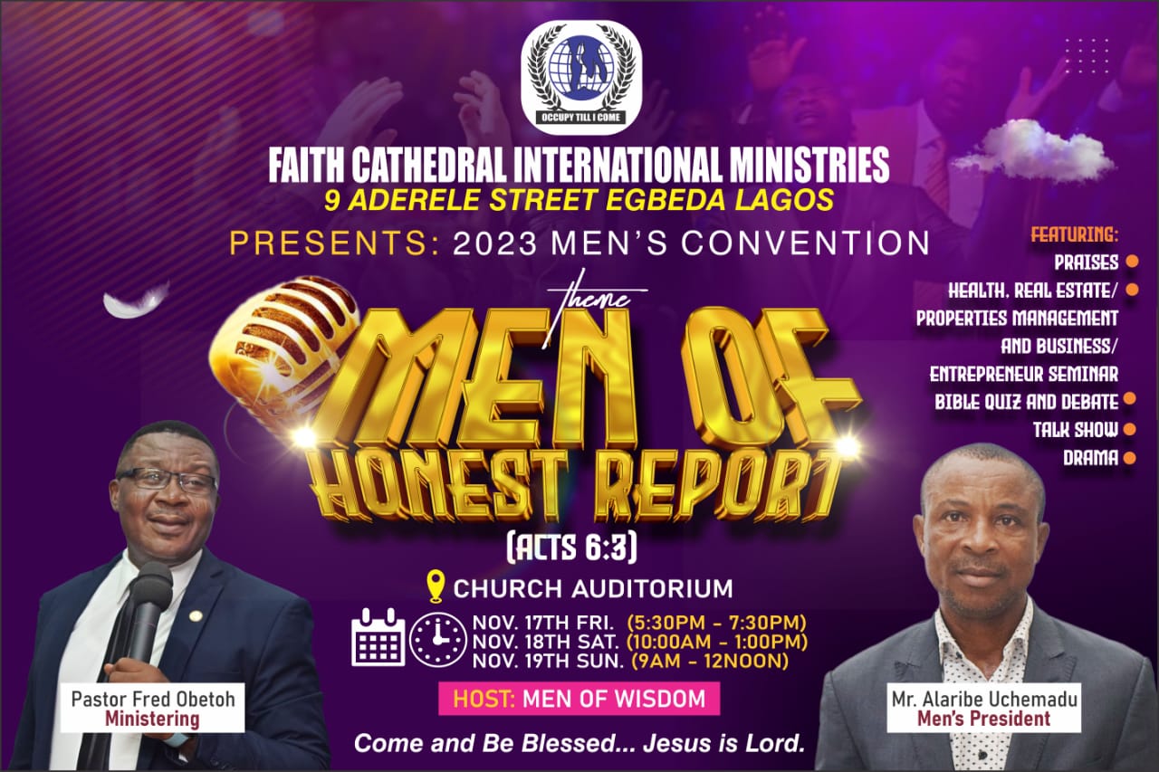 Faith Cathedral International Ministry, Egbeda Announces Men’s Annual Convention