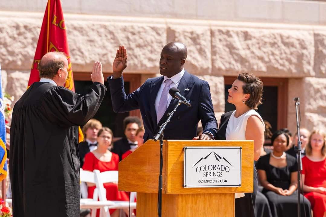 Yemi Mobolade Makes History as the First Elected Black Mayor of US Colorado Springs, Breaking 45-Year Streak Unaffiliated with the Republican Party