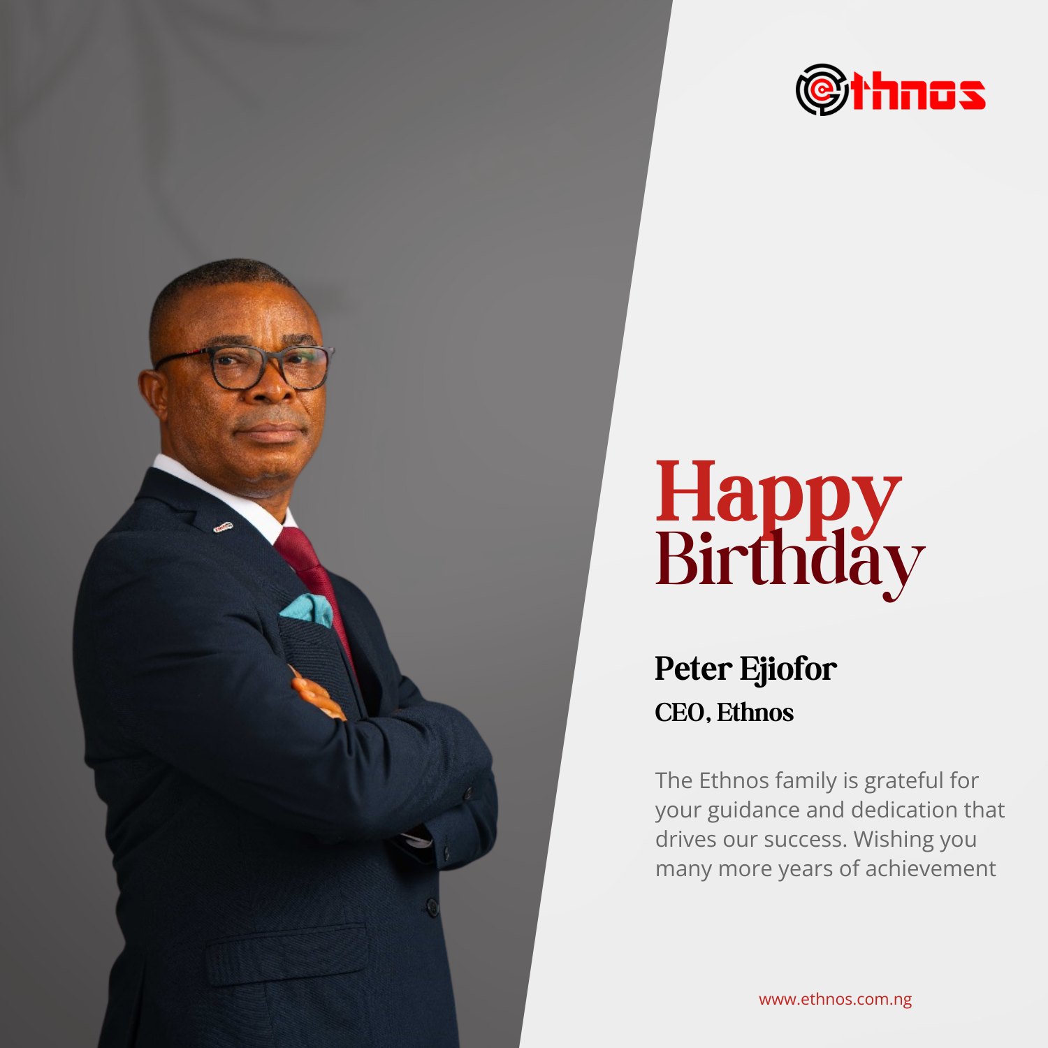Peter Ejiofor Celebrates Birthday: Ethnos Cyber Ltd Pays Tribute to Visionary CEO