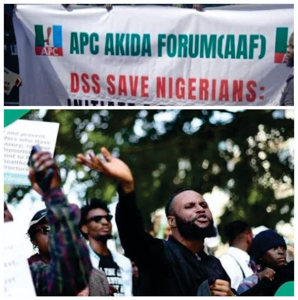 RENTED CROWD AND APC AKIDA LEADER WITH ZAMFARA STATE GOVERNMENT BUSES EMBARKS ON CAMPAIGNS OF CALUMNY AT DSS OFFICE