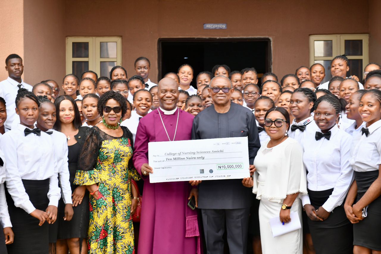 Peter Obi Reaffirms Commitment to Education and Healthcare Development, Donates ₦10 Million to College of Nursing Sciences, Amichi