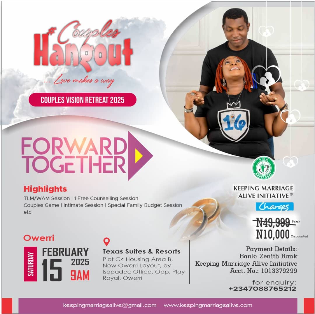 Keeping Marriage Alive Initiative Hosts Exclusive Valentine’s Couples Vision Retreat in Owerri