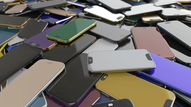 Unused different smart phones | Premium AI-generated PSD