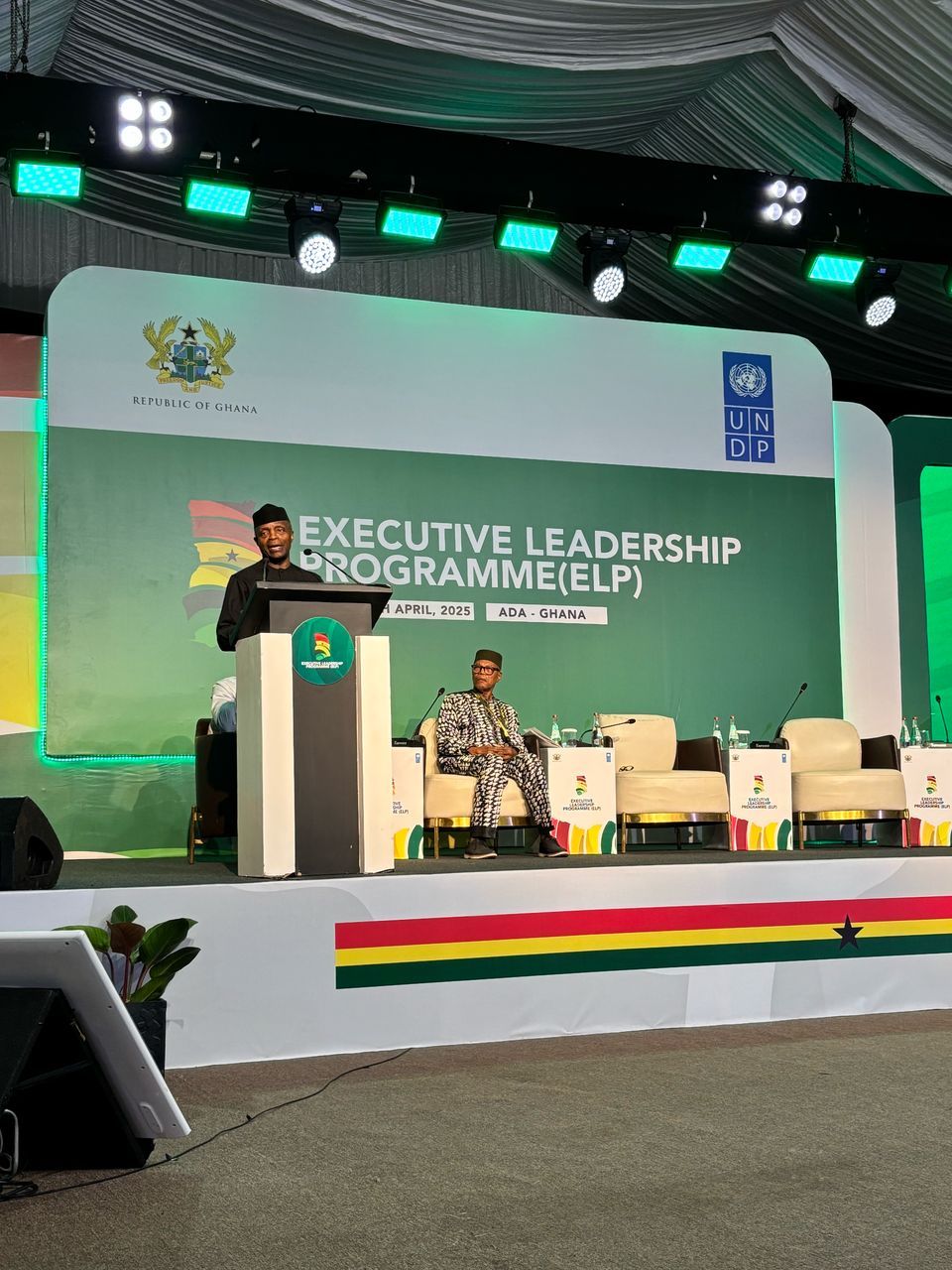 Prof. Yemi Osinbajo Highlights Regional Cooperation at Ghana’s Executive Leadership Retreat