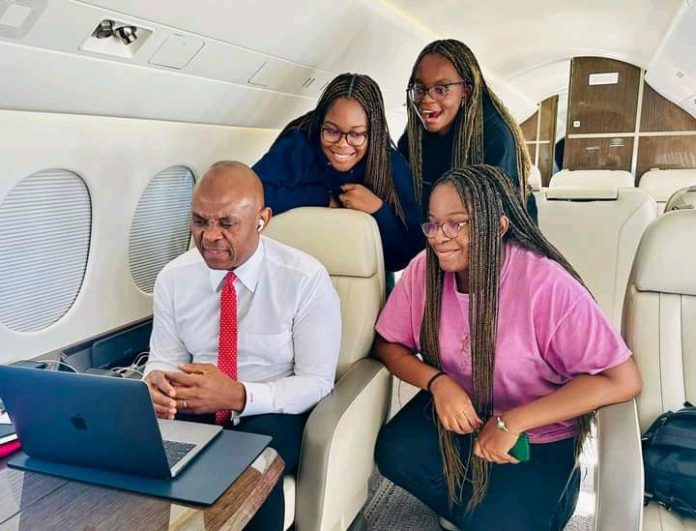 TONY ELUMELU AND KIDS