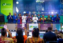 Sanwo-Olu Rings Closing Gong at Nigerian Stock Exchange to Celebrate 15 Years of Lagos Fashion Week