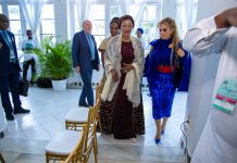 Dr. Rasha Kelej discusses with Nigeria First Lady their joint programs to build healthcare and media capacity and Support Girl Education at 12th Merck Foundation Africa Asia Luminary 2025