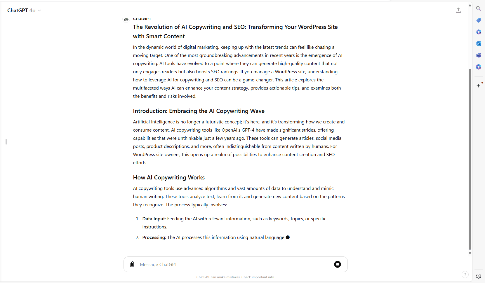 An example of ChatGPT writing this blog post (at least a blog post on the same subject)